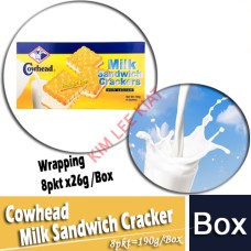 Biscuits,COWHEAD Milk Sandwich Cracker (W) 190g / 8's