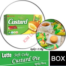 Soft Cake,LOTTE Custard Pie (6's)138g (Yellow Box)                                                                                                    