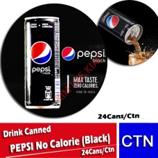 Drink Canned, PEPSI No Calorie (Black) 24's