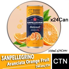 Sanpellegrino Aranciata Orange Fruit Can Drink 24's x330ml