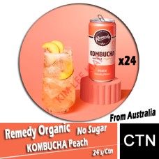 Remedy Organic KOMBUCHA Peach (No Sugar) 24's/ctn (From Australia)