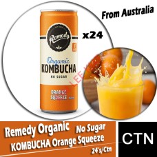 Remedy Organic KOMBUCHA Orange Squeeze (No Sugar) 24's/ctn (From Australia)