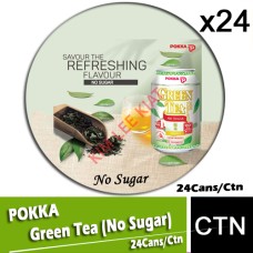 Drink Canned,(No Sugar) POKKA Green Tea 24's/ctn