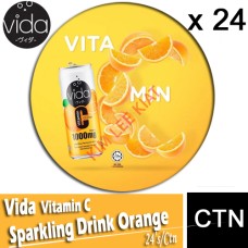 Drink Canned, Vida Vitamin C (Orange) Sparkling Drink 24's/ctn