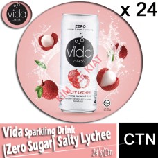 Drink Canned, Vida Zero Sugar (Salty Lychee) Sparkling Drink 24's/ctn