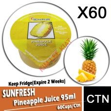 SUNFRESH PINEAPPLE Juice (95ml x 60 Cups)Keep Fridge(Expire 2 Weeks) SUNFRESH PINEAPPLE Juice (95ml x 60 Cups)Keep Fridge(Expire 2 Weeks)
