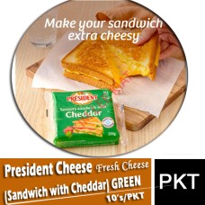 (Fresh) President Cheese (Sandwich with Cheddar)GREEN 200g-10's
