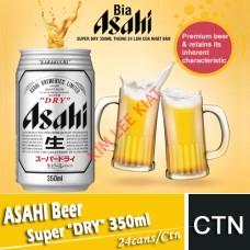 Beer, ASAHI Super "DRY" 350ml (CANNED) 24's