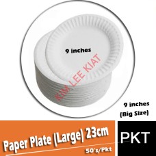 Paper Plate, (Large) 50's, 23cm, 9 inches
