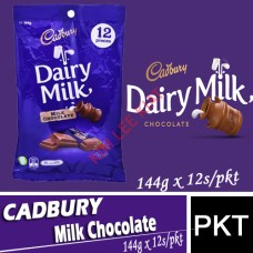 Chocolate, CADBURY Fun Pack 144g (Dairy Milk)-12's