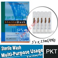 Sterile Wash Multi-Purpose Usage(5's x 15 ml) Sterile Wash Multi-Purpose Usage(5's x 15 ml)