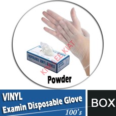 VINYL Examin Disposable Glove(100's)( Powder)