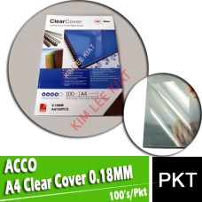 ACCO A4 Clear Cover 0.18MM 100's