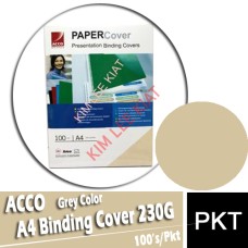 ACCO A4 Binding Cover (Grey) 100's (297x210mm) 230G