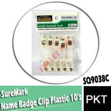 SureMark Name Badge Clip (Plastic ) 10's (SQ9038C)