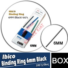 IBICO BINDING RING 6MM (Black) 100's