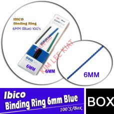 IBICO BINDING RING 6MM (Blue) 100's