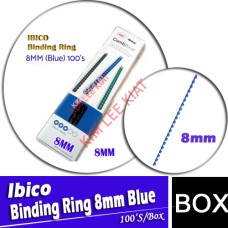 IBICO BINDING RING 8MM (Blue) 100's