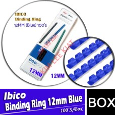 IBICO BINDING RING 12MM (Blue) 100's
