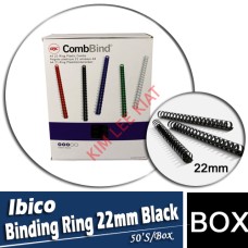IBICO BINDING RING 22MM (Black) 50's