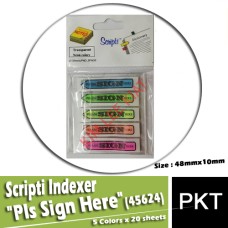 Indexer, Scripti "Pls Sign Here" (45624) 5 Colors x 20 sheets