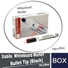 Stabilo Whiteboard Marker Bullet Tip (Black) 10's