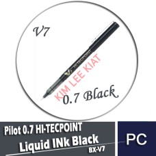 Pilot 0.7 HI-TECPOINT Liquid Ink,Black (BX-V7)