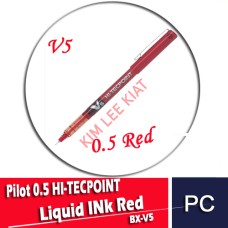 Pilot 0.5 HI-TECPOINT Liquid Ink,Red (BX-V5)