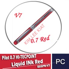Pilot 0.7 HI-TECPOINT Liquid Ink,Red (BXGPN-V7)