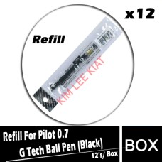 Refill For Pilot 0.7 G Tech Ball Pen (Black) 12's Refill For Pilot 0.7 G Tech Ball Pen (Black) 12's