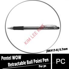 Pentel WOW Retractable Ball Point Pen (BK417-A) 0.7mm - BLACK Pentel WOW Retractable Ball Point Pen (BK417-A) 0.7mm - BLACK