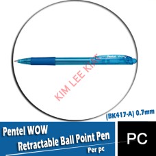 Pentel WOW Retractable Ball Point Pen (BK417-A) 0.7mm - BLUE Pentel WOW Retractable Ball Point Pen (BK417-A) 0.7mm - BLUE