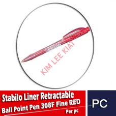Stabilo 308F R.Grip (Red) Pen 1's