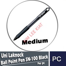Uni Laknock Ball Point Pen SN-100(MEDIUM) - BLACK