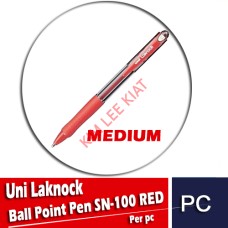 Uni Laknock Ball Point Pen SN-100(MEDIUM) - RED