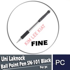 Uni Laknock Ball Point Pen SN-101(Fine) - BLACK