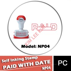 Self Inking Stamp - Paid w Date (NP04)