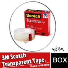 3M Scotch Transparent Tape 19mmx32.9M (600)
