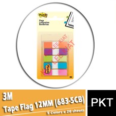 3M Tape Flag 12MM 5Colour X 20 Sheet (683-5CB) 3M Tape Flag 12MM 5Colour X 20 Sheet (683-5CB)