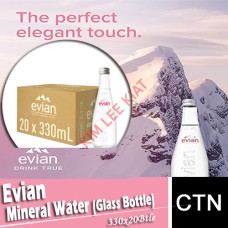 Mineral Water Evian (Glass Bottle) 330ml x 20's