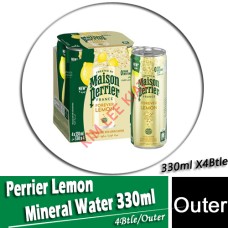 Mineral Water, PERRIER  (Lemon) 330ml (4 cans/outer)
