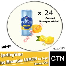 S.Order-Sparkling Water, Ice Mountain LEMON NO Sugar(Canned) 325ml X 24's / ctn
