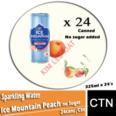 S.Order-Sparkling Water, Ice Mountain PEACH NO Sugar(Canned) 325ml X 24's / ctn