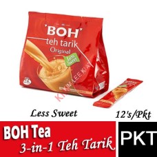 Boh Tea 3 in1 Teh Tarik Less Sweet (12's)