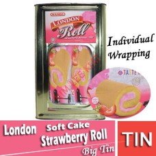 Soft Cake, LONDON Roll Strawberry Roll - BIG TIN (W)(G)