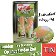 Soft Cake, LONDON Coconut Pandan Roll (Big Tin)Wrapping