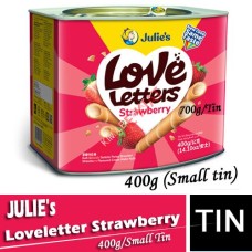 Biscuits, JULIE's Loveletter Strawberry 400g (Small tin)