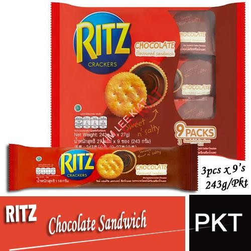 Biscuits, Ritz Chocolate Sandwich (3 pcsx 9's) 243g (W) Biscuits, Ritz Chocolate Sandwich (3 pcsx 9's) 243g (W)