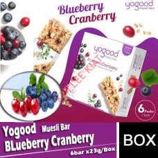 Yogood BLueberry Cranberry Muesli Bar 138g(6'sx23g)