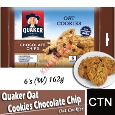Biscuits, Quaker Oat Cookies Chocolate Chip 6's (W) 162g